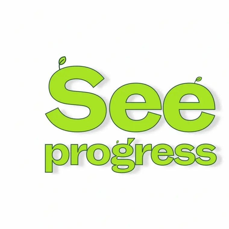 Title card from the Wild Mosaic brand film reading See progress